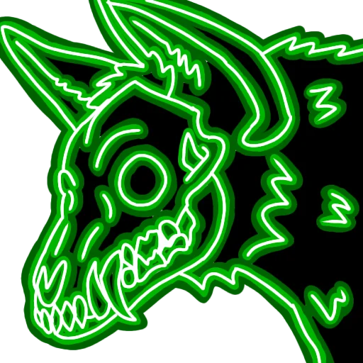 🐕‍🦺 Стикер «Neon» для Telegram