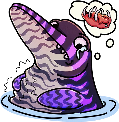 🍔 Стикер «MemeDino Nerai [PVE]» для Telegram