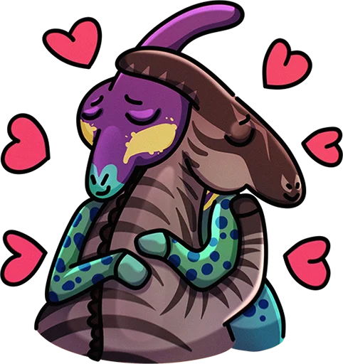 ❤️ Стикер «MemeDino Nerai [PVE]» для Telegram