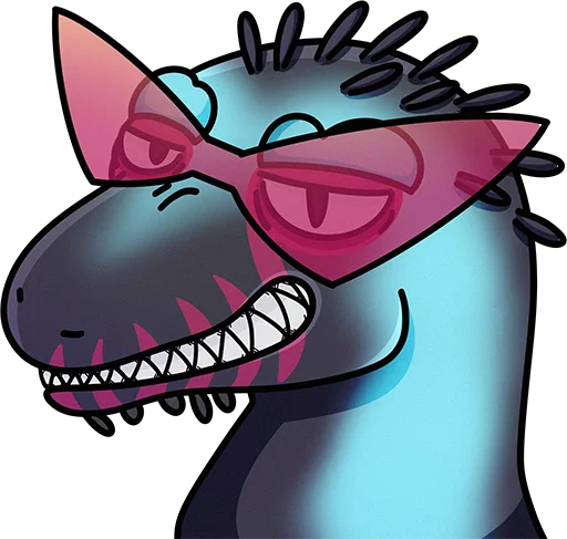 😎 Стикер «MemeDino Nerai [PVE]» для Telegram