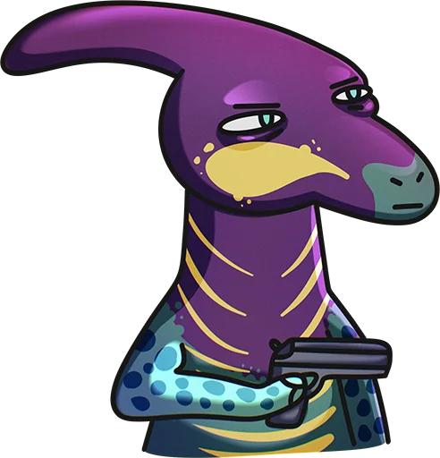 🔫 Стикер «MemeDino Nerai [PVE]» для Telegram