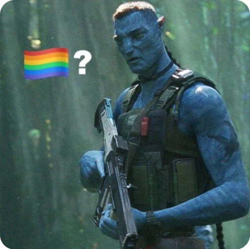 🏳️‍🌈 Стикер «cursed avatar» для Telegram
