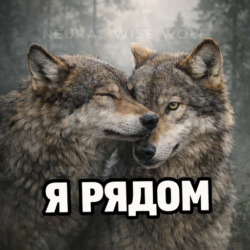 🥰 Стикер «Волчьи мемы» для Telegram