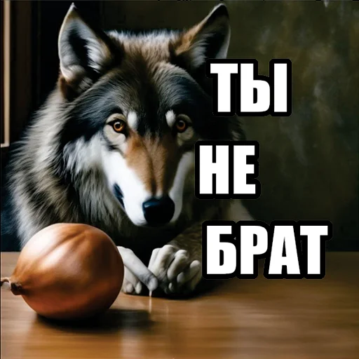 💢 Стикер «Волчьи мемы» для Telegram