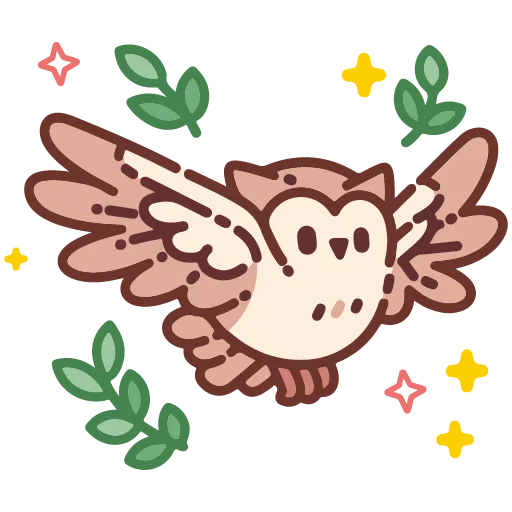 🦉 Стикер «cute doodle» для Telegram
