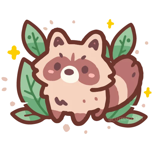 🦝 Стикер «cute doodle» для Telegram