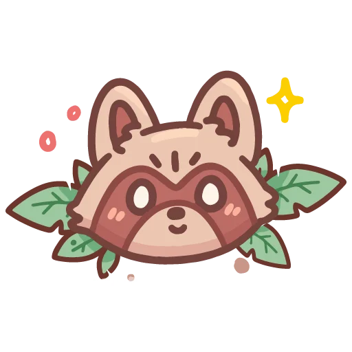 🦝 Стикер «cute doodle» для Telegram
