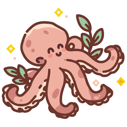 🐙 Стикер «cute doodle» для Telegram