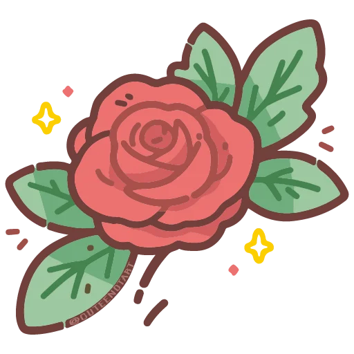 🌹 Стикер «cute doodle» для Telegram