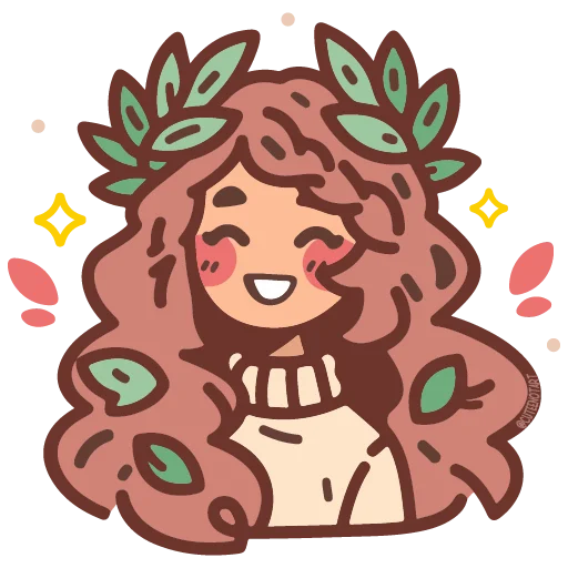 🌱 Стикер «cute doodle» для Telegram