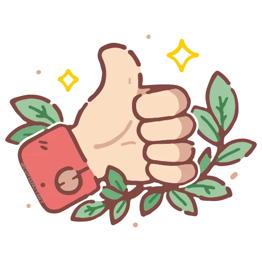 👍 Стикер «cute doodle» для Telegram