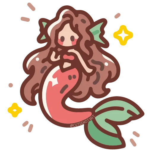 🧜‍♀️ Стикер «cute doodle» для Telegram