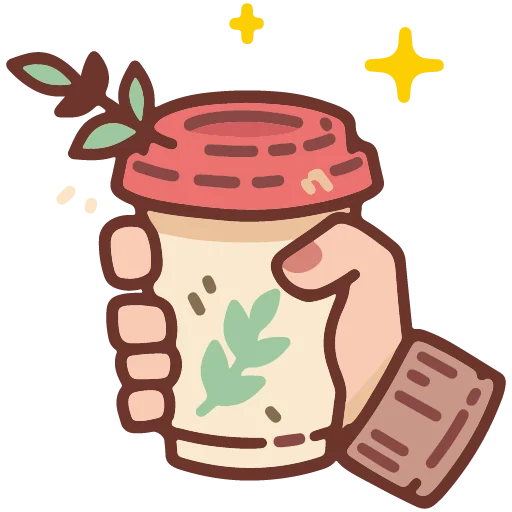☕️ Стикер «cute doodle» для Telegram