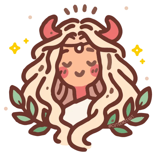 👹 Стикер «cute doodle» для Telegram