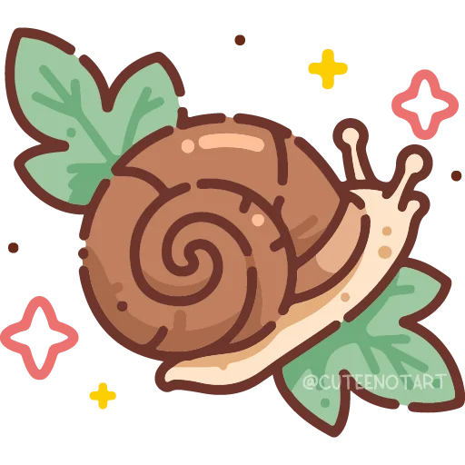 🐌 Стикер «cute doodle» для Telegram