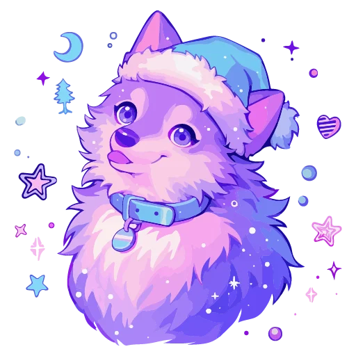 🐺 Стикер «новогодние звери» для Telegram