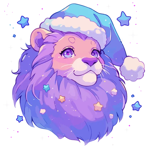 🦁 Стикер «новогодние звери» для Telegram