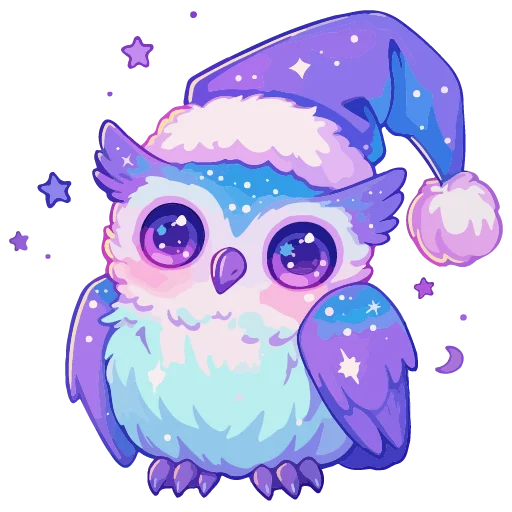 🦉 Стикер «новогодние звери» для Telegram
