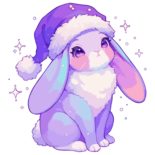 🐰 Стикер «новогодние звери» для Telegram