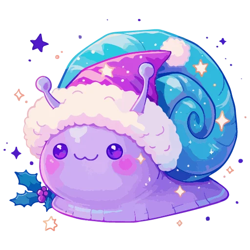 🐌 Стикер «новогодние звери» для Telegram