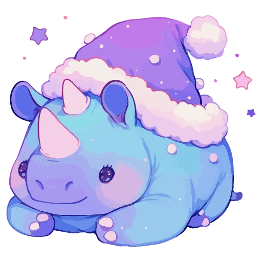 🦏 Стикер «новогодние звери» для Telegram