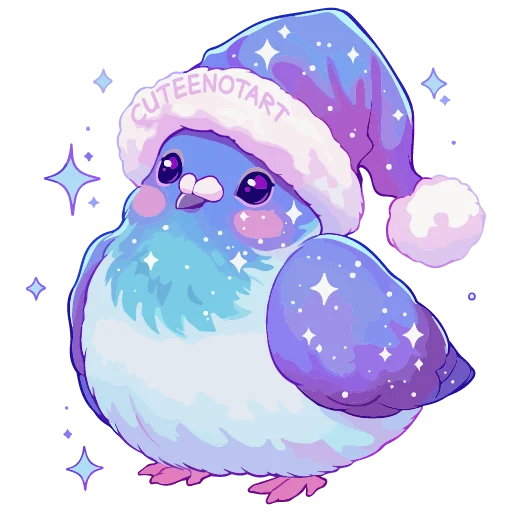 🐦 Стикер «новогодние звери» для Telegram