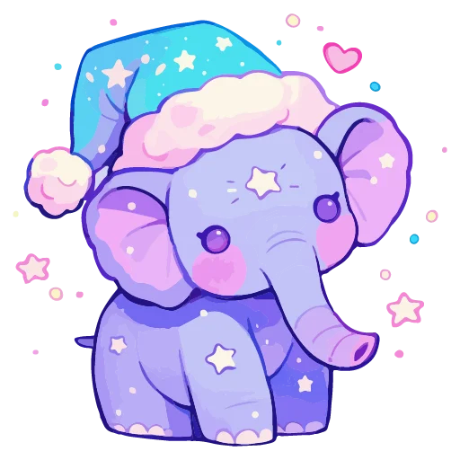 🐘 Стикер «новогодние звери» для Telegram