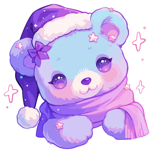 🐻 Стикер «новогодние звери» для Telegram