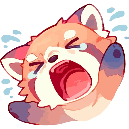 😭 Стикер «Red pandas» для Telegram