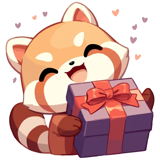 🎁 Стикер «Red pandas» для Telegram
