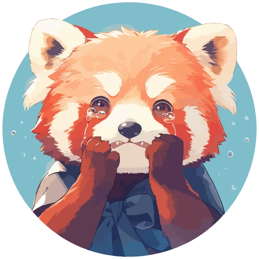 😪 Стикер «Red pandas» для Telegram