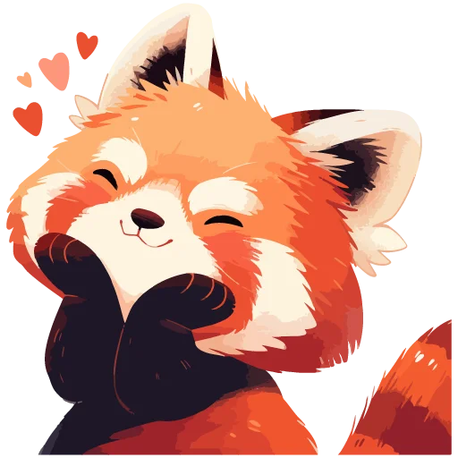 🥰 Стикер «Red pandas» для Telegram