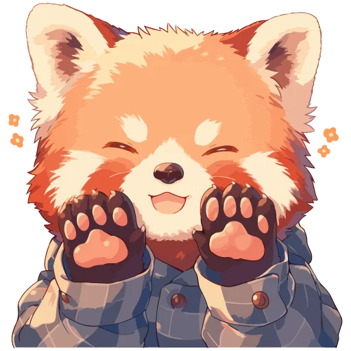 🤗 Стикер «Red pandas» для Telegram