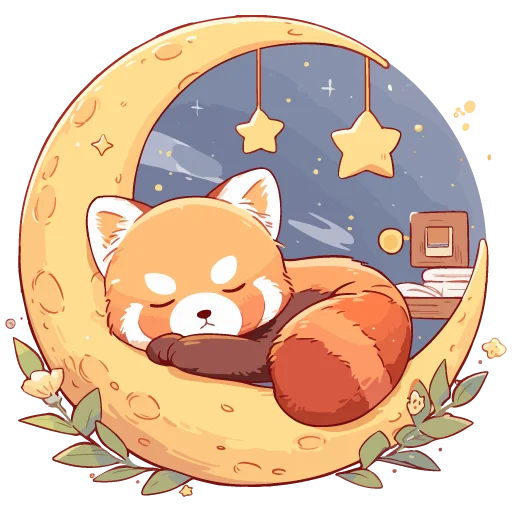 😴 Стикер «Red pandas» для Telegram