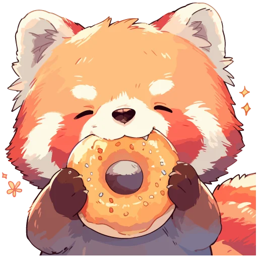 🍩 Стикер «Red pandas» для Telegram