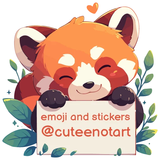 😺 Стикер «Red pandas» для Telegram