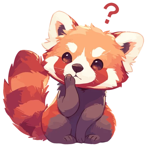 😯 Стикер «Red pandas» для Telegram