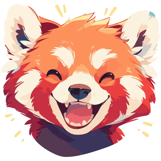 🤣 Стикер «Red pandas» для Telegram