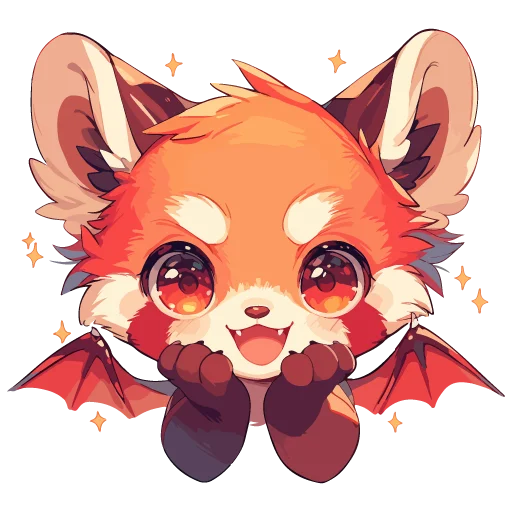 😈 Стикер «Red pandas» для Telegram