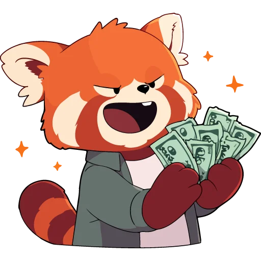 💸 Стикер «Red pandas» для Telegram