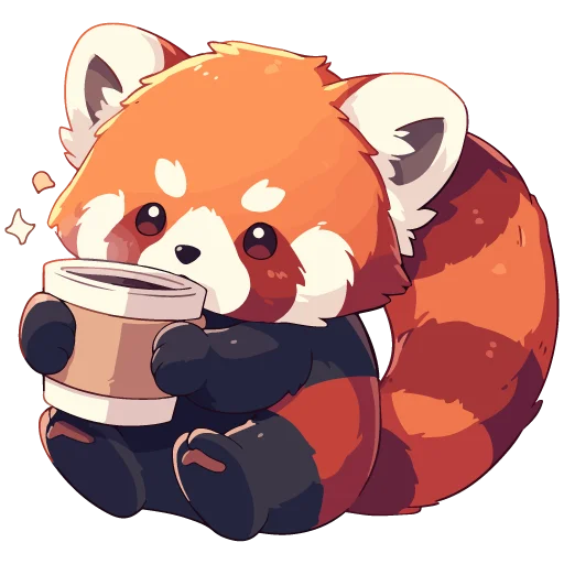 ☕️ Стикер «Red pandas» для Telegram
