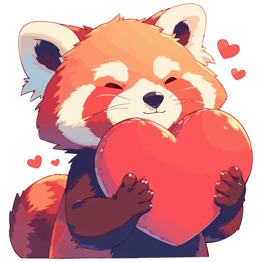 😍 Стикер «Red pandas» для Telegram