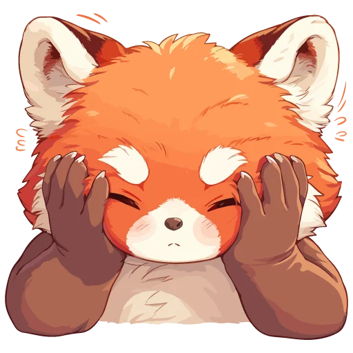 🫣 Стикер «Red pandas» для Telegram