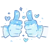 👍 Эмодзи «голубой шёпот ©» для Telegram