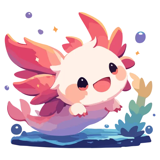 Стикер 32 Axolotl