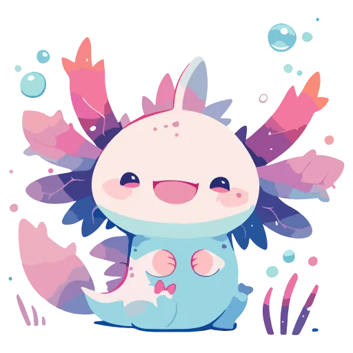 Стикер 10 Axolotl