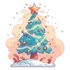 Стикер 21 ☃️ Набор эмоджи с новогодней эстетикой и вайбом
