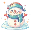 Стикер 35 ☃️ Набор эмоджи с новогодней эстетикой и вайбом