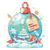 Стикер 28 ☃️ Набор эмоджи с новогодней эстетикой и вайбом