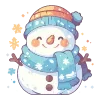 Стикер 33 ☃️ Набор эмоджи с новогодней эстетикой и вайбом